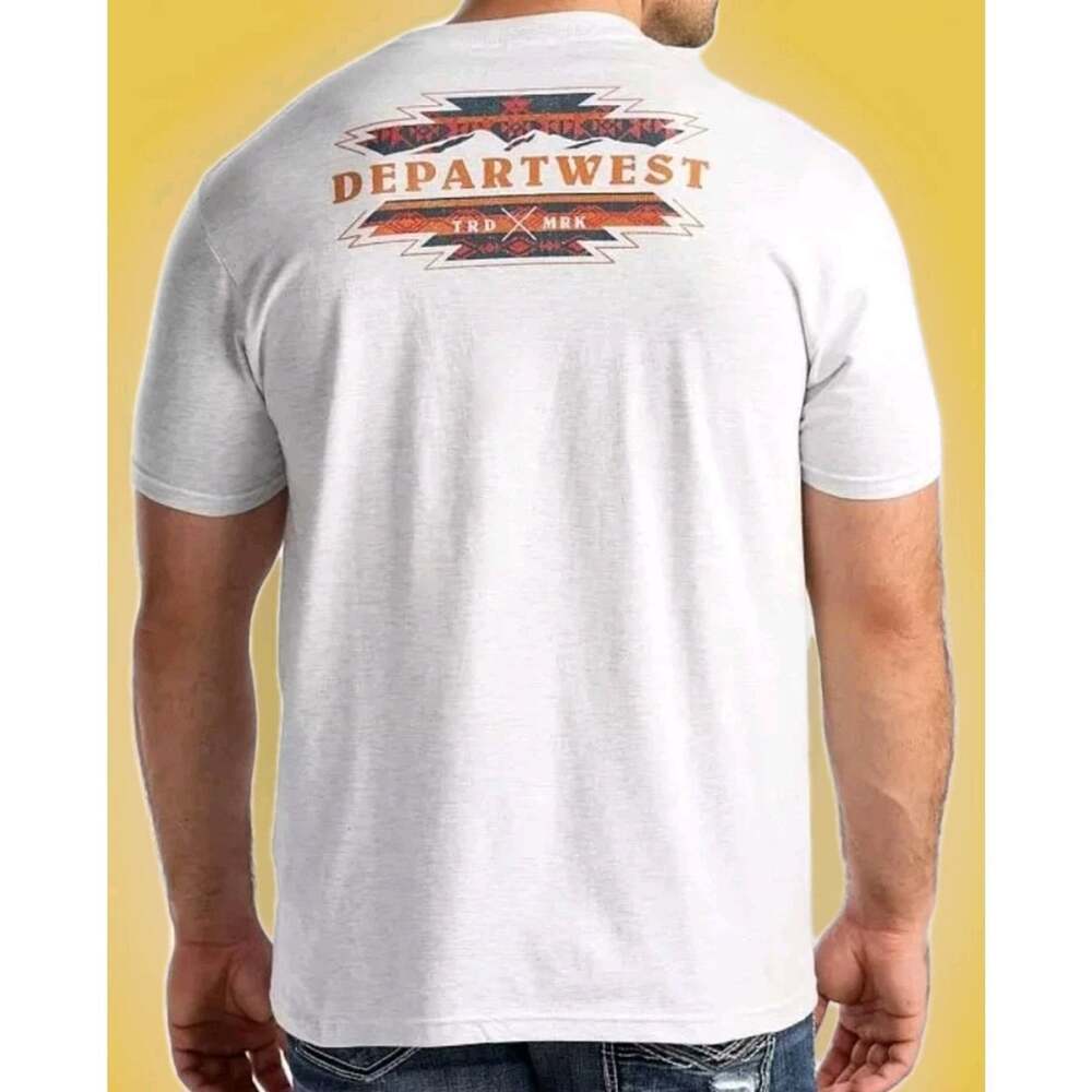 Buckle x Departwest Mens Size 2XL Gray Logo Casual Basic Tee T-Shirt NWT A113